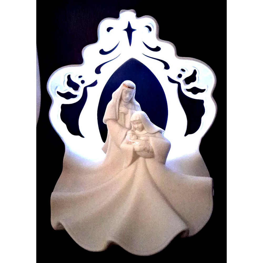 2002 Enesco Spirituelle Evening Star Light‎ Up Holy Family Figurine Nativity